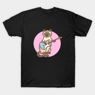 Siamese Cat Commission - Pink T-Shirt